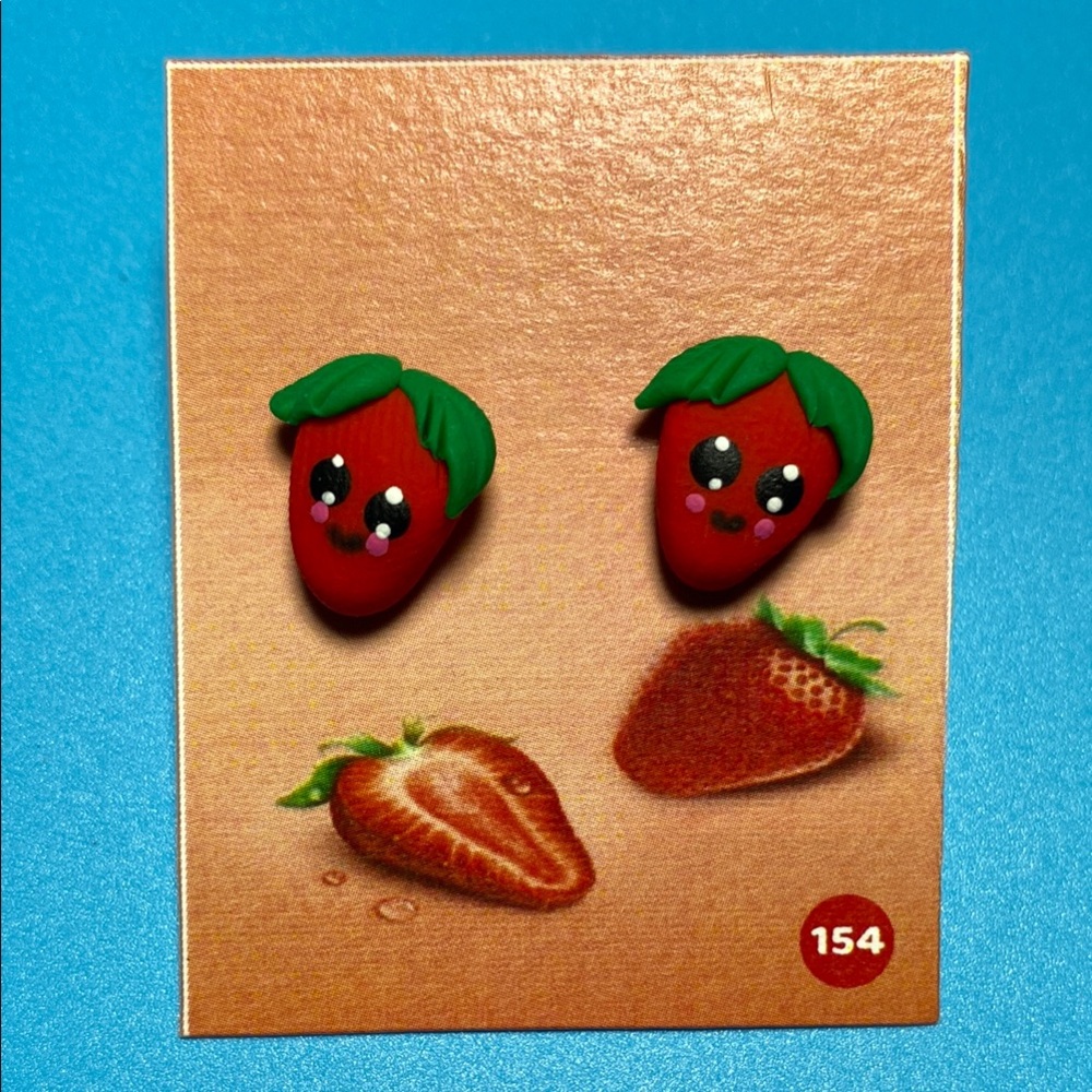 Strawberry Red Earrings Mexican handmade crafts